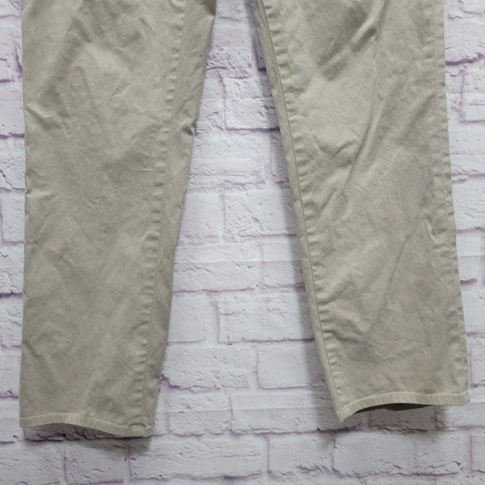 Adriano Goldschmied Tan Khaki Pants Mens 32x31 Flat Front Business Casual Preppy